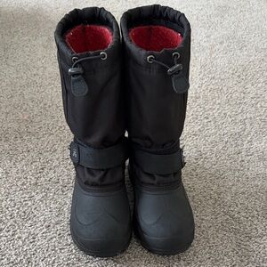 Kamik Black Winter Boots with Red Lining